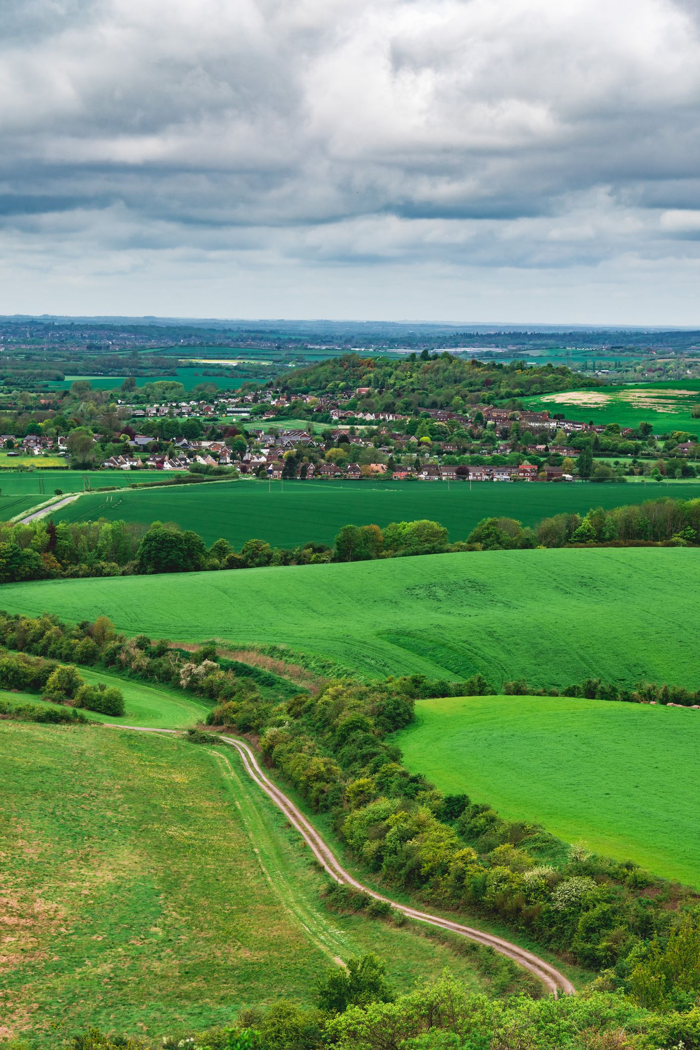 Dunstable Downs, on an overcast day in the southeast of England. Photo: Getty