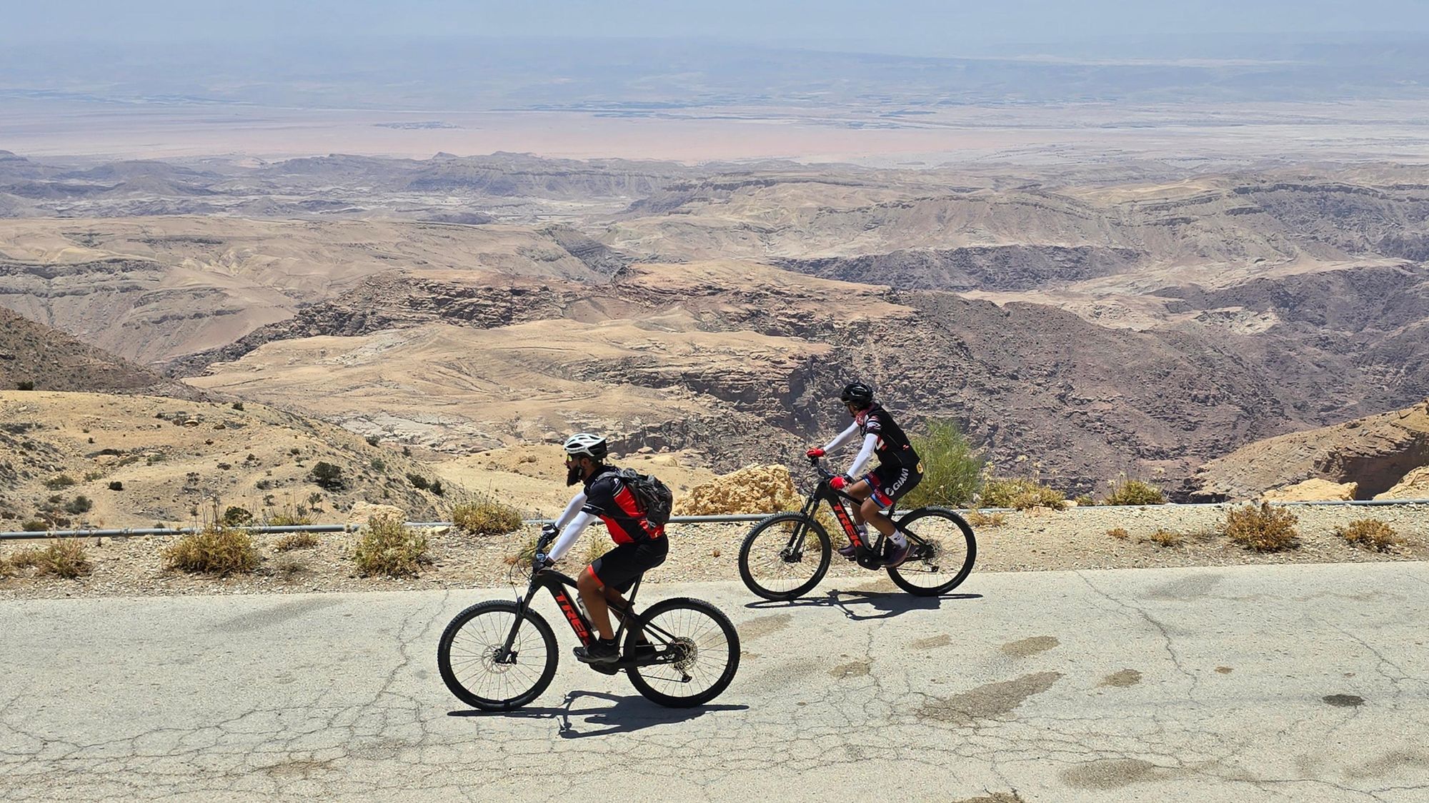 The Jordan Bike Trail is mix of terrain, from sand and gravel to asphalt. Credit: Experience Jordan Adventures