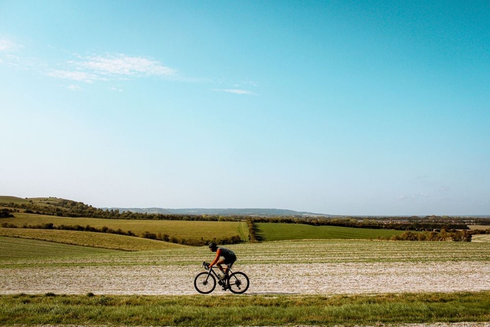 A gravel straight amongst the greenery of the Chilterns, typical of the Royal Chilterns Way. Photo: Wild Cycle