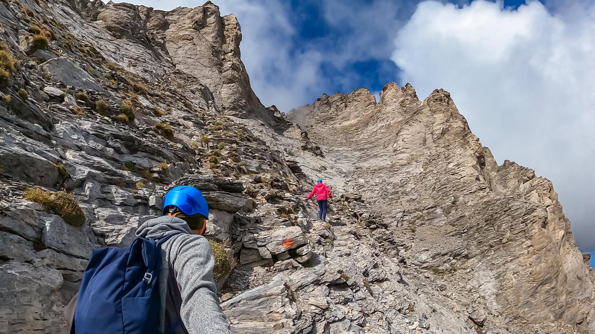 The view on the tricky ascent to Mytikas, the highest peak of Mount Olympus. Photo: Getty