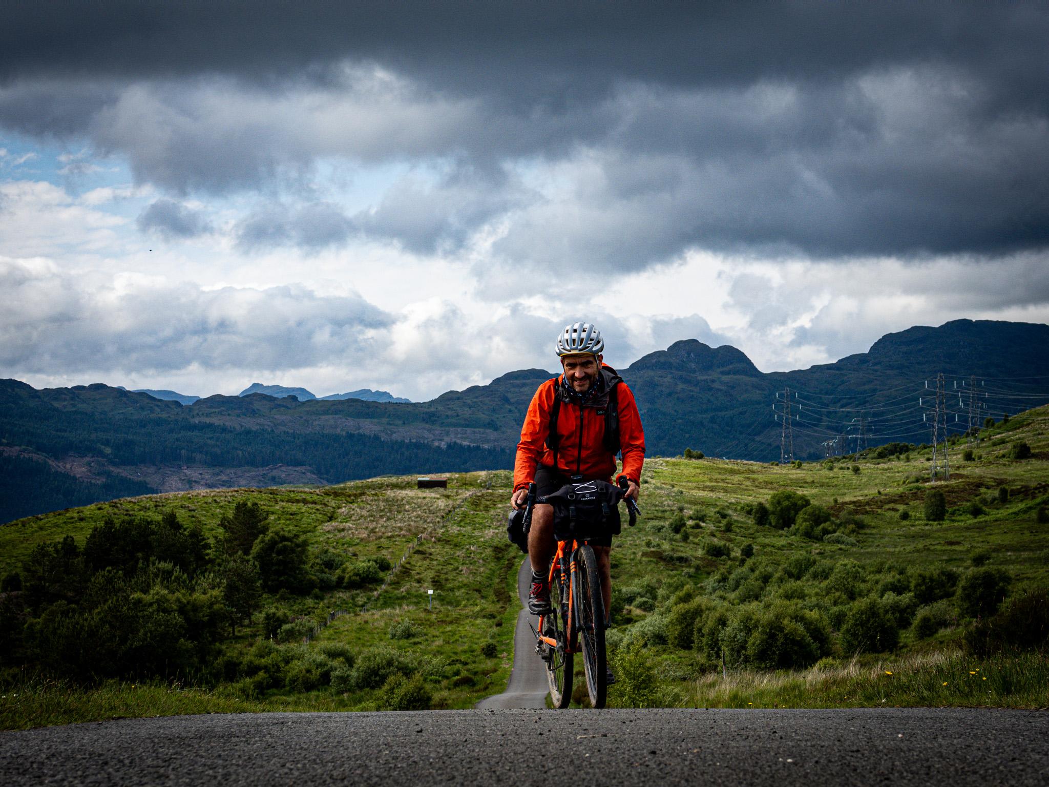 Stitz riding the new coast-to-coast route. Photo: Markus Stitz