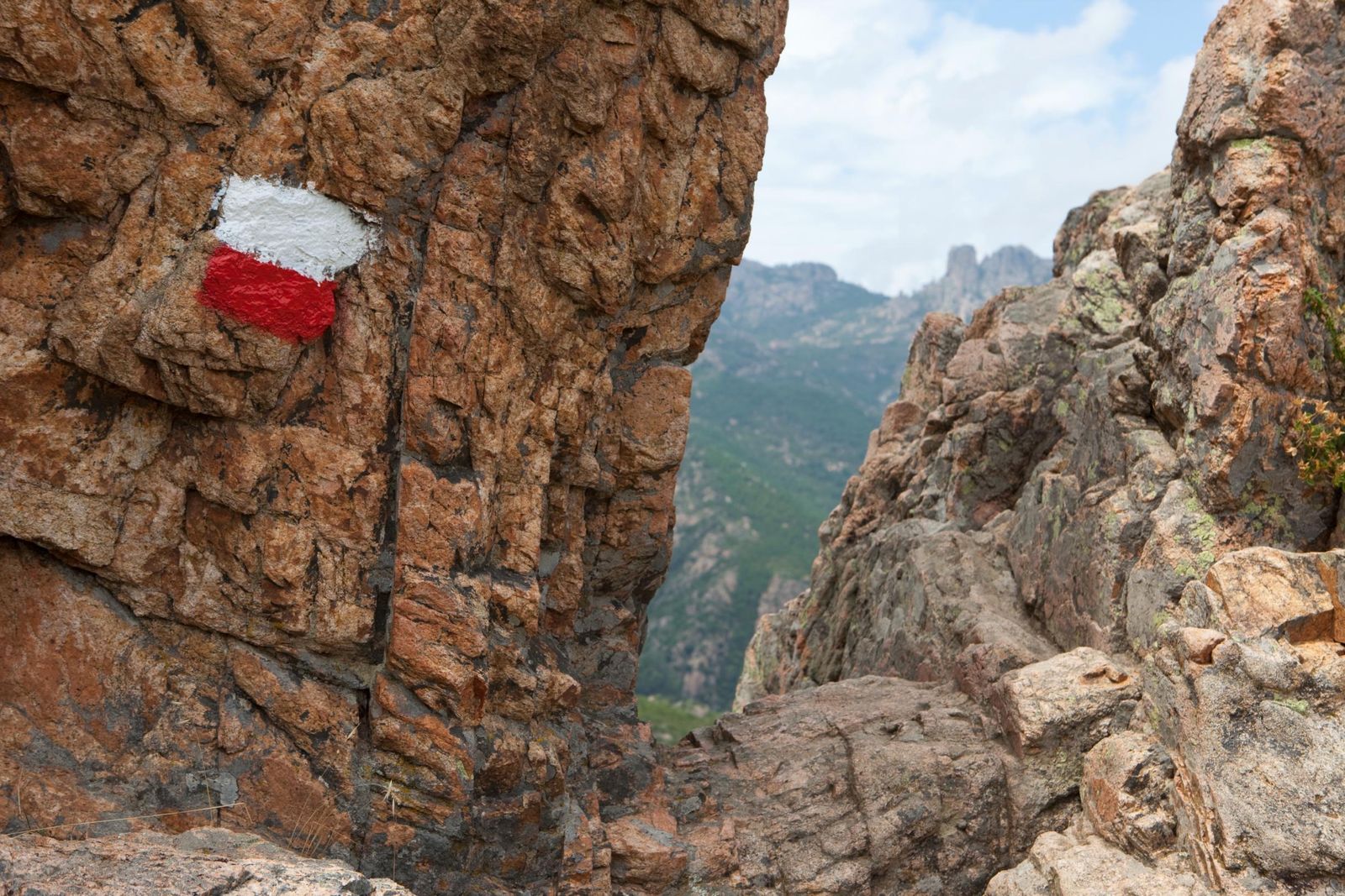 A GR20 marker near Conca. Photo: Getty.