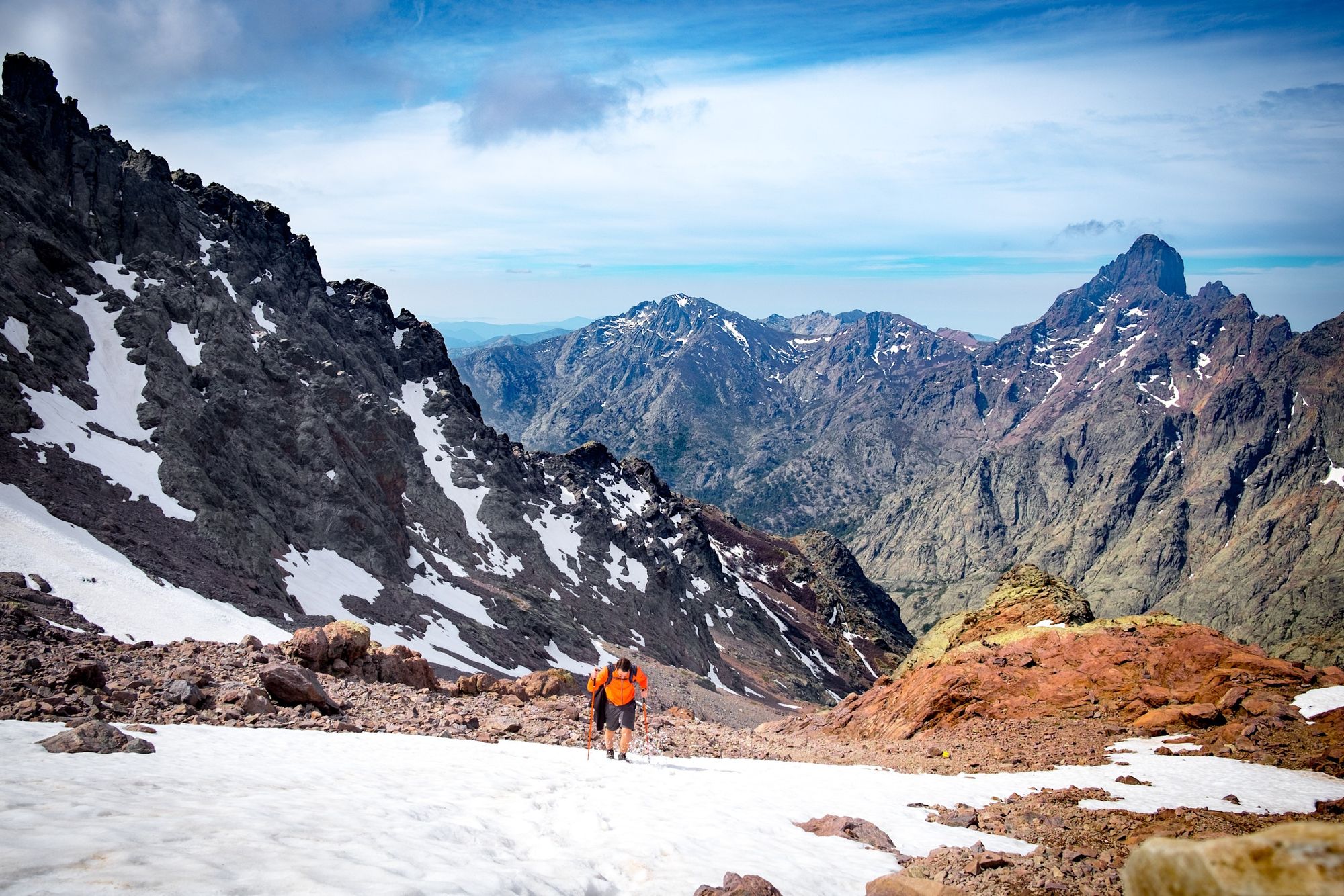 Snowfall on Monte Cinto. Photo: Getty.