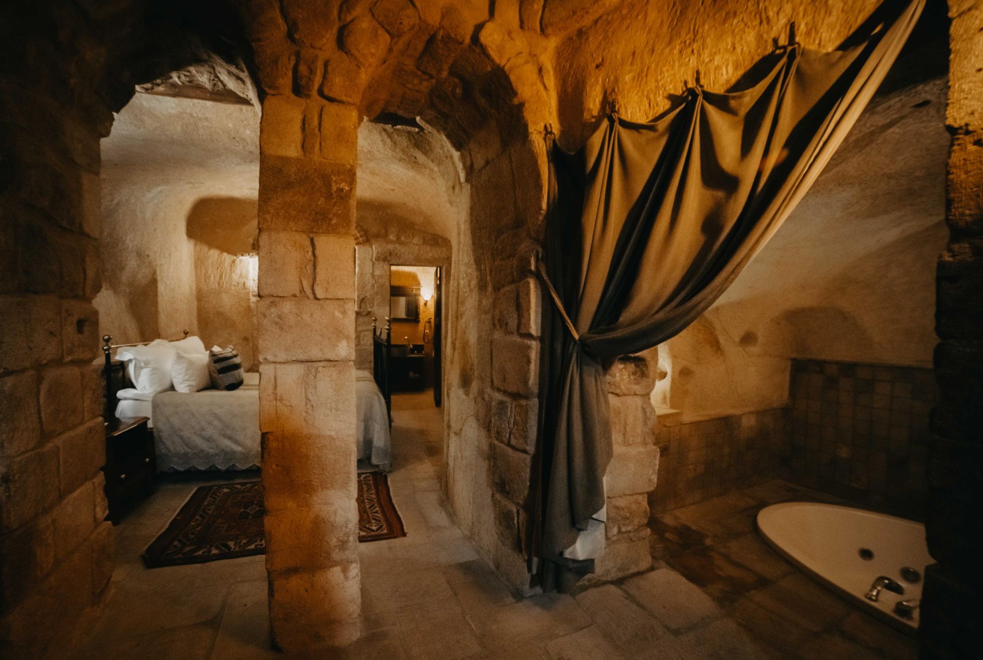 Double rooms combine natural features with hand-sculpted design. Photo: Dere Suites