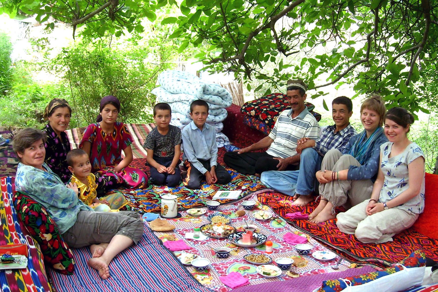 Hikers sharing a meal at a local homestay. Photo: Responsible Travel.