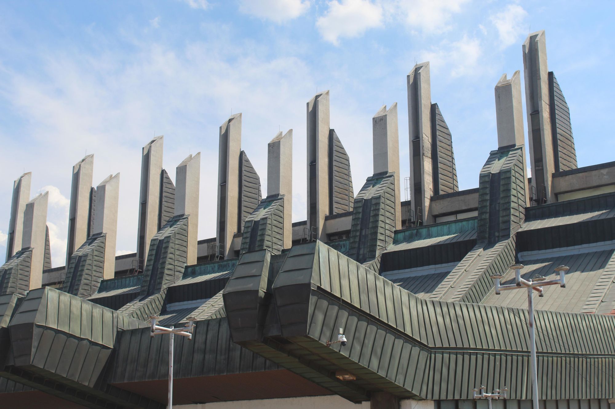 The Palace of Youth and Sports in Kosovo, opened in 177, is a startling piece of brutalist architecture. Photo: Stuart Kenny