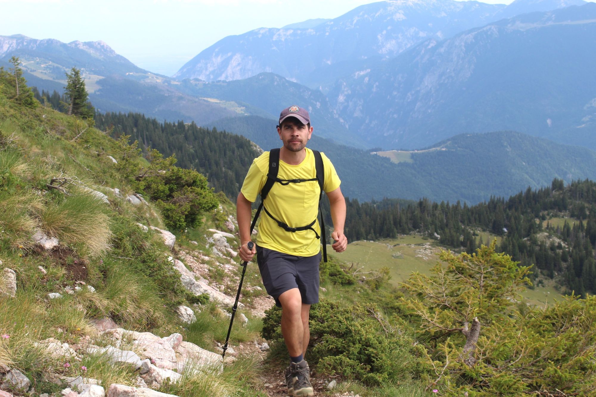 The author hiking in the Hajla region, near the border of Kosovo and Montenegro. Photo: Stuart Kenny