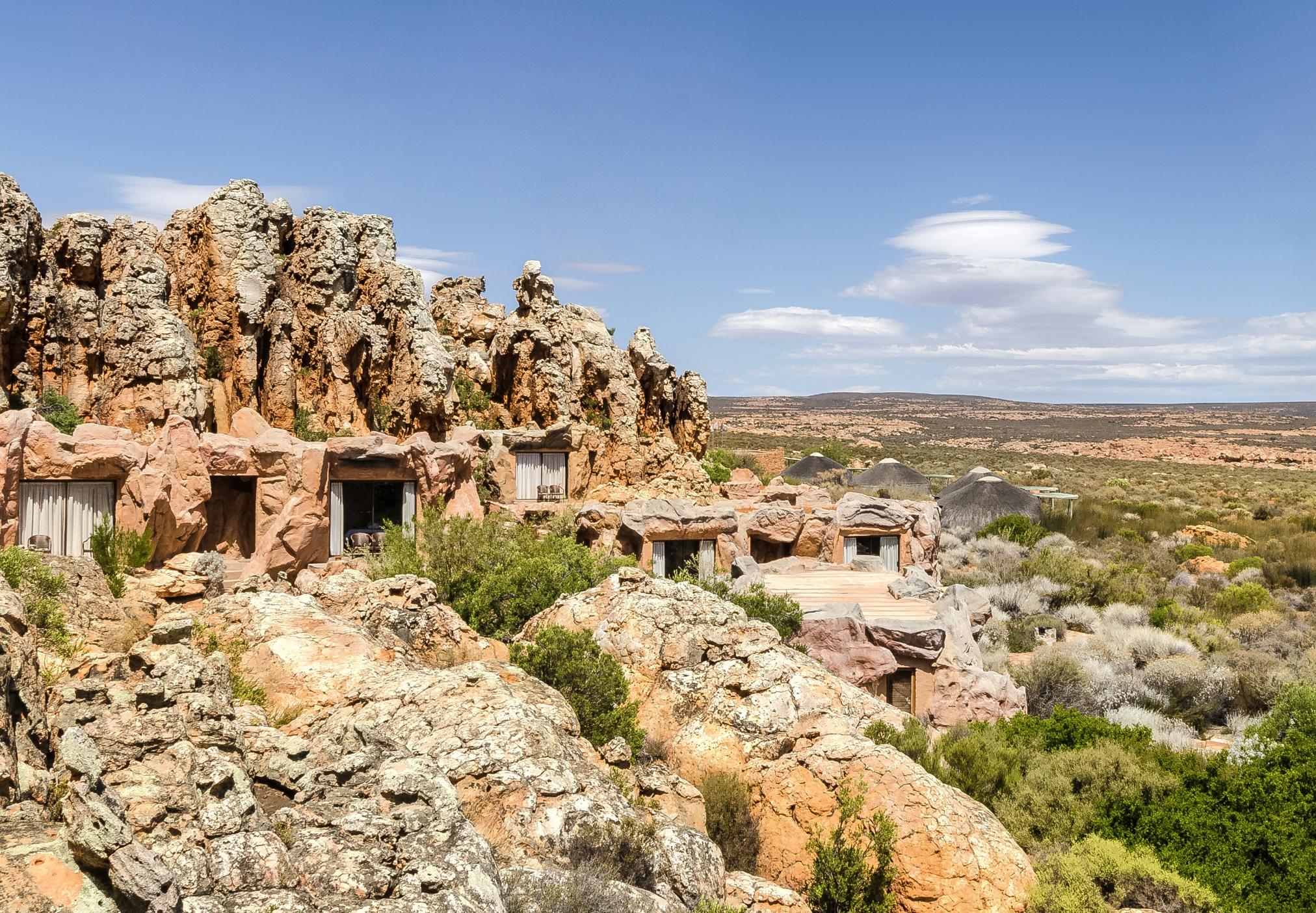Views over the fynbos from the cave suites. Photo: Kagga Kamma.