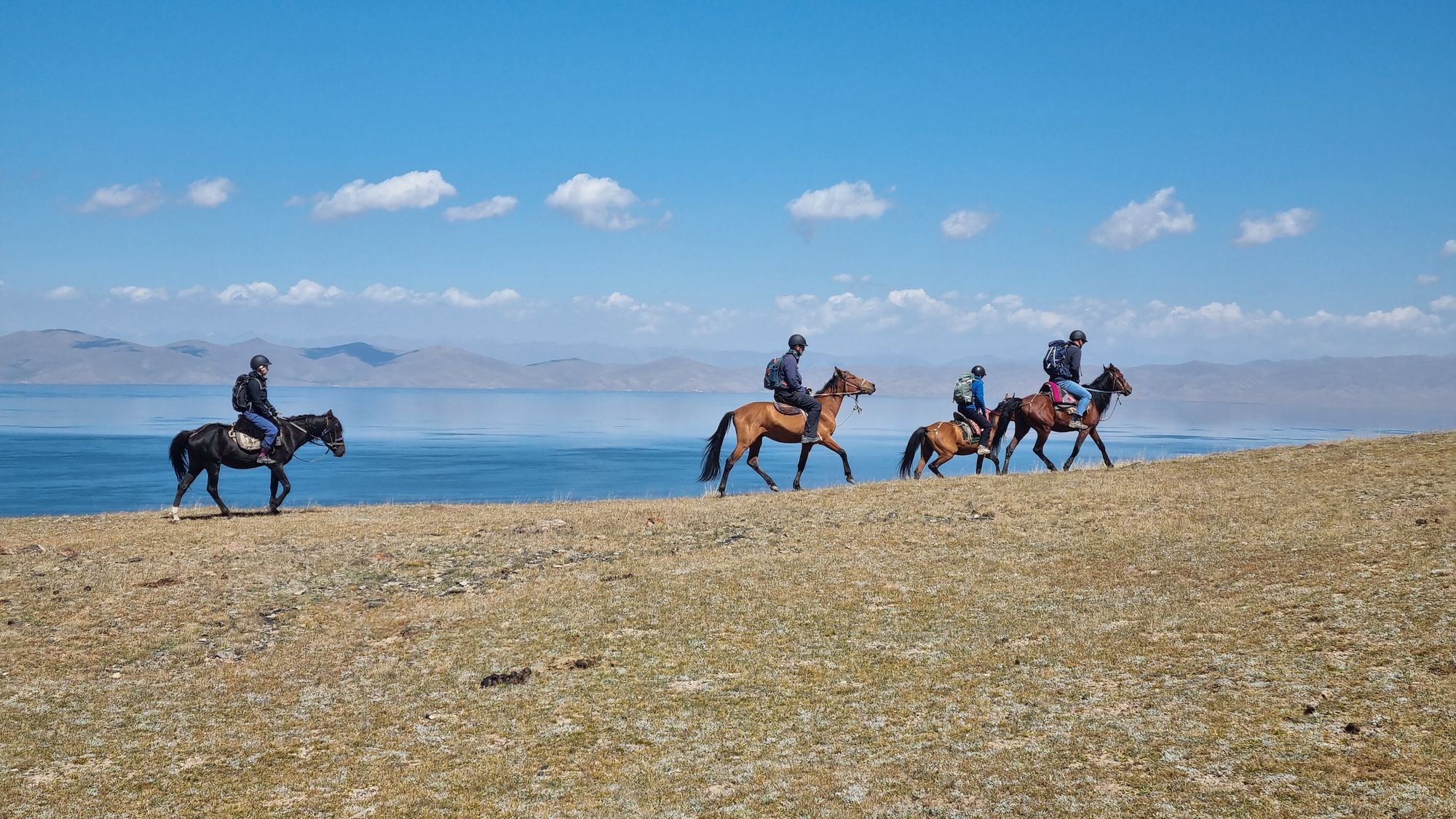 Horse riding at Song Kul. Photo: Marta Marinelli.