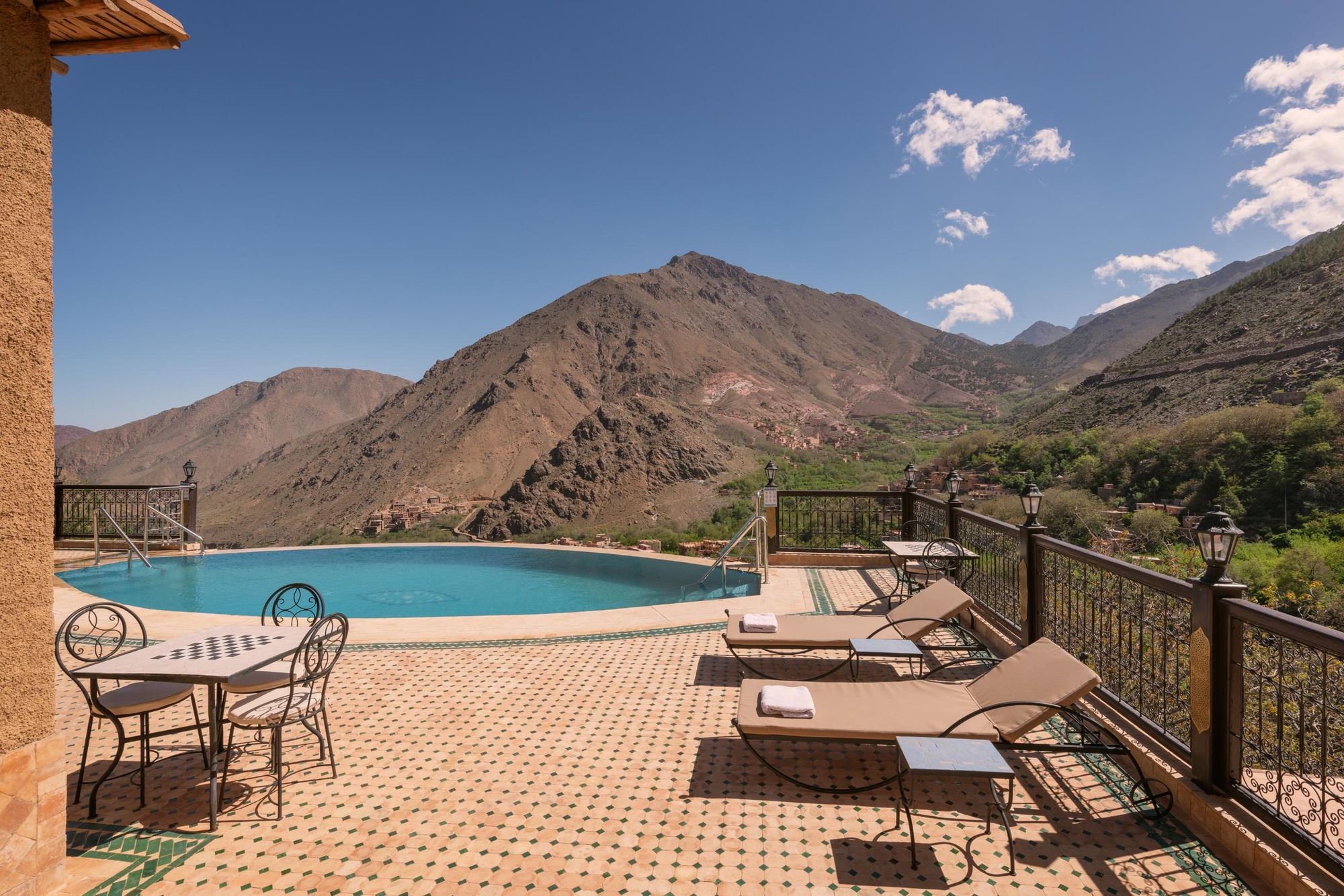 Kasbah du Toubkal's new swimming pool. Photo: Alan Keohane.