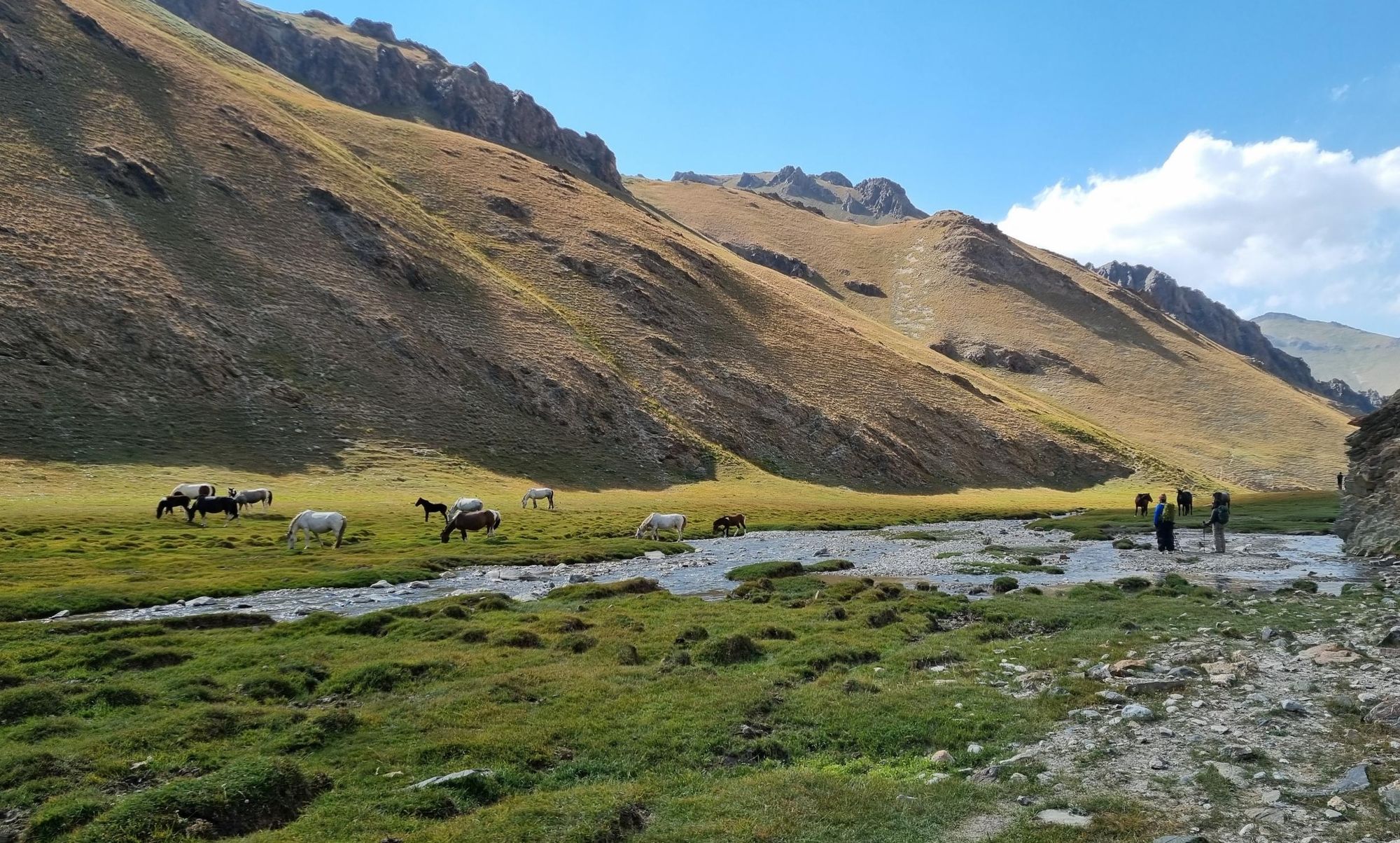 The trail from Tash Rabat to Panda Pass in Kyrgyzstan. Photo: Marta Marinelli.