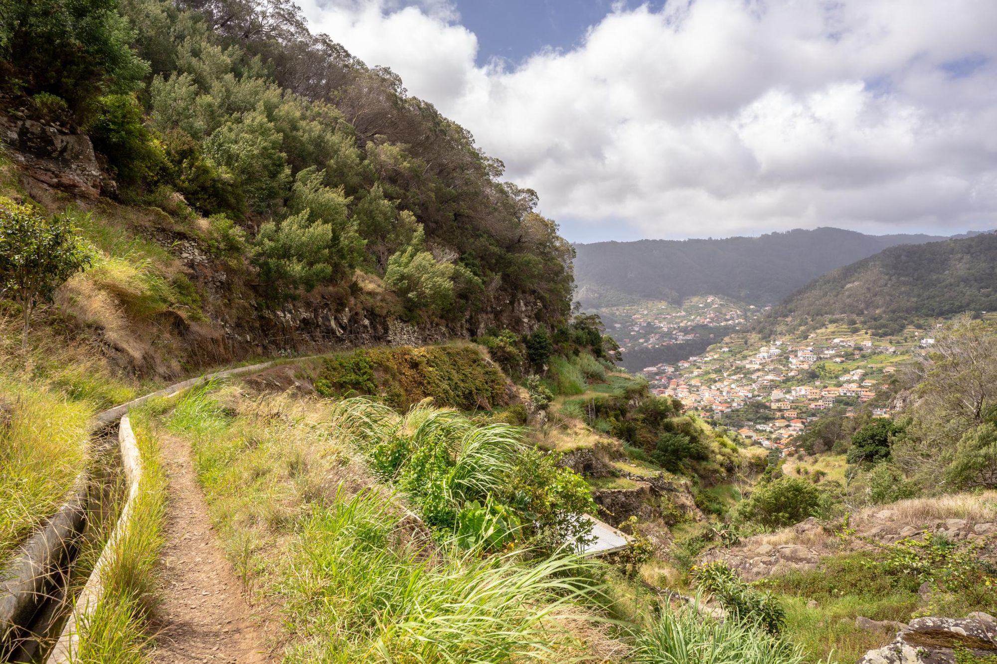 A trail alongside a levada in Madeira. Photo: Getty.