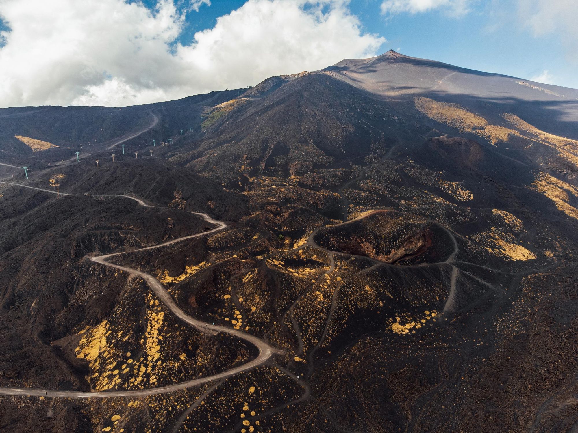 A winding road on Mount Etna. Photo: Getty.