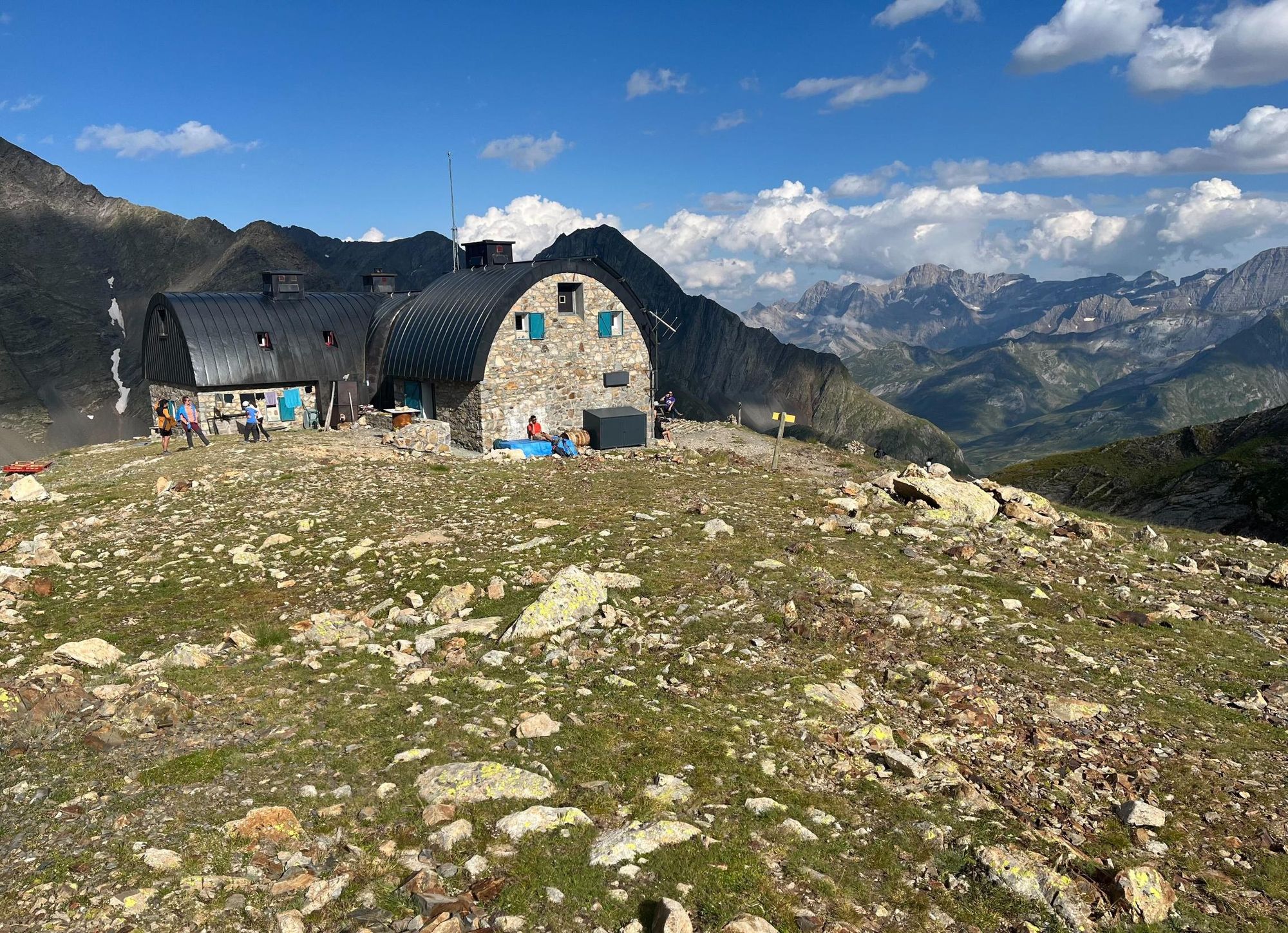 There are views aplenty, but don't expect to get phone signal in refuges likes the Baysellance, above. Photo: Lucy Davies