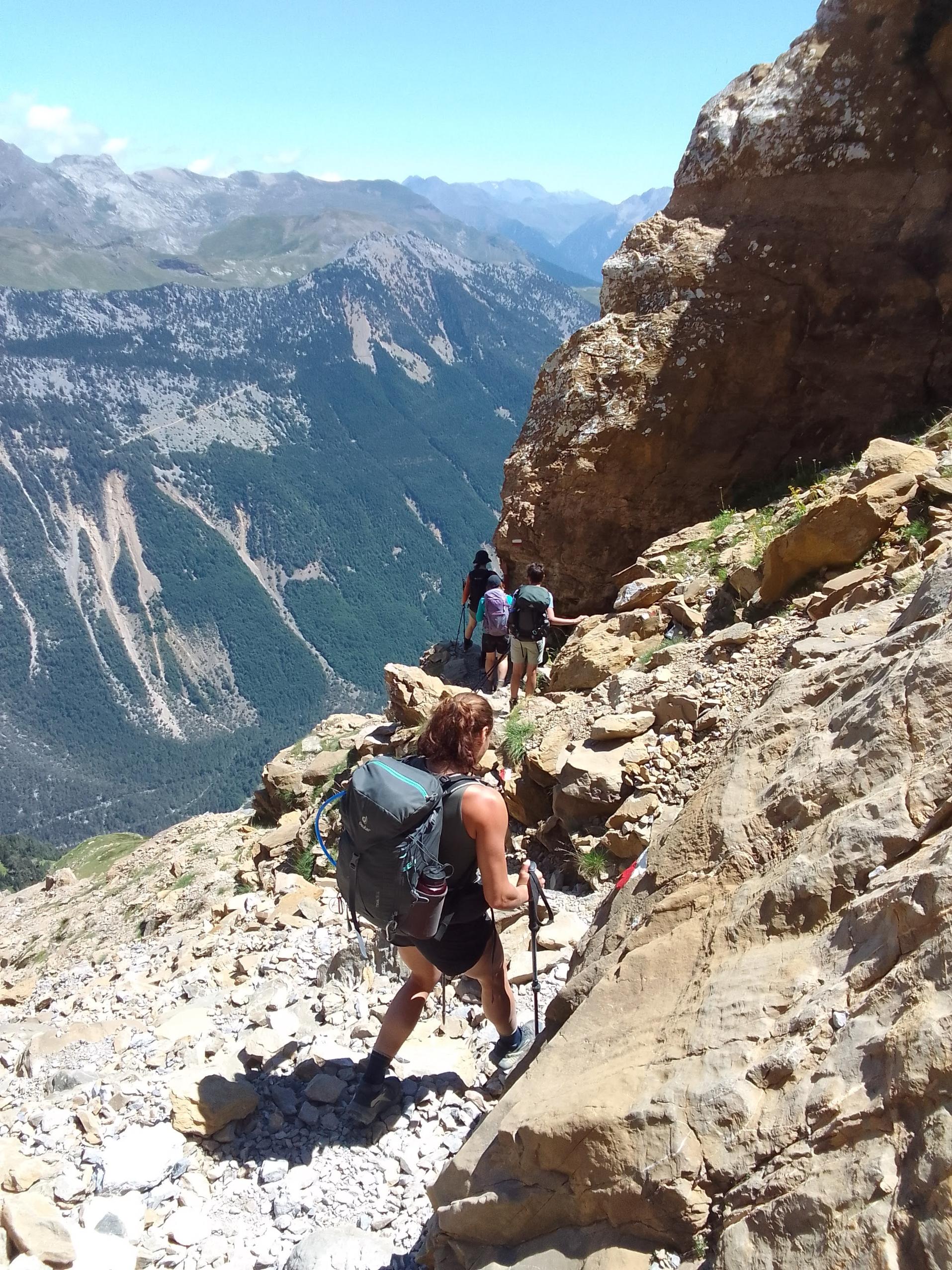 A far-reaching view on a tight piece of path in the Pyrenees. Photo: Lucy Davies
