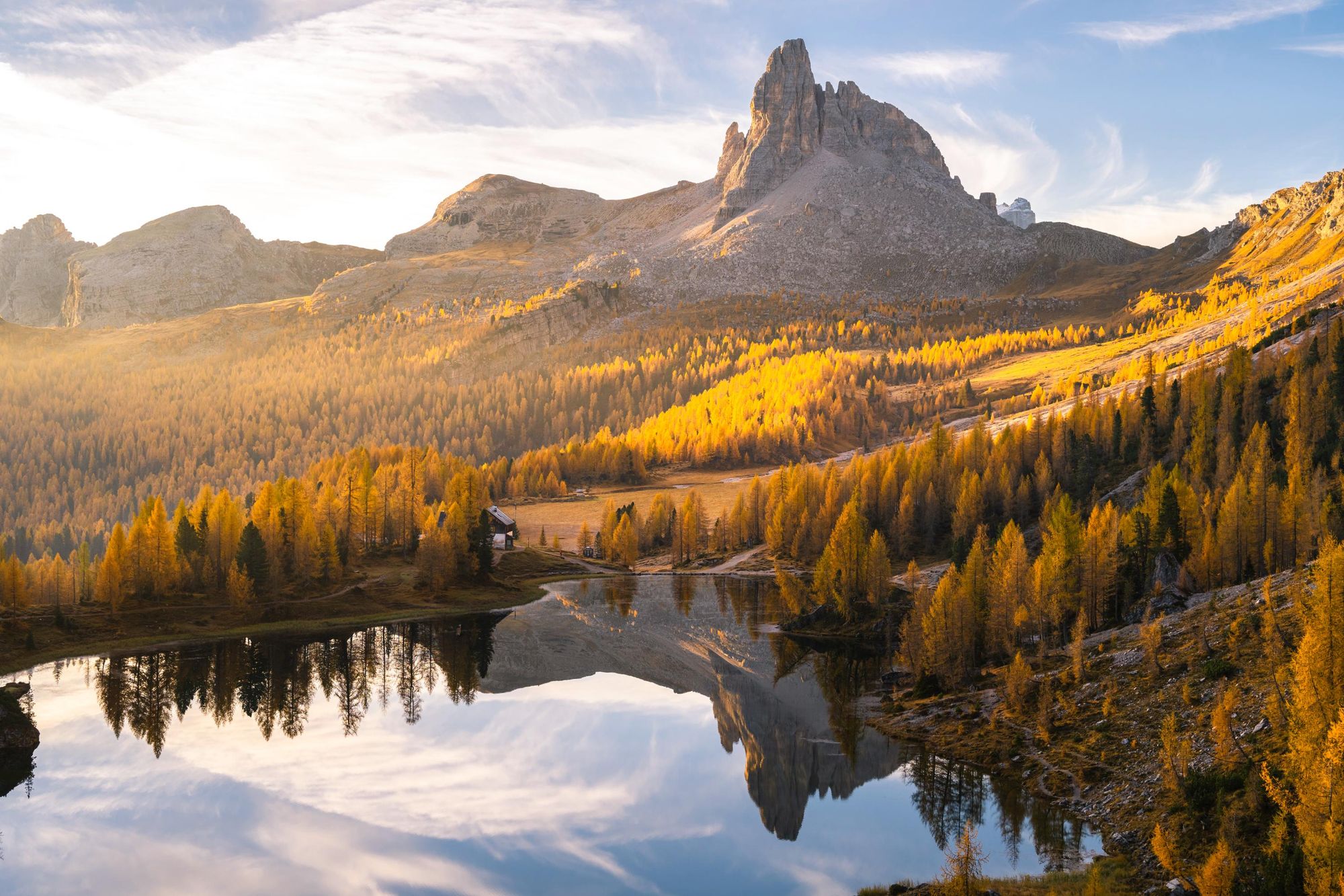 Lake Federa in Croda di Lago during Autumn. Photo: Getty.