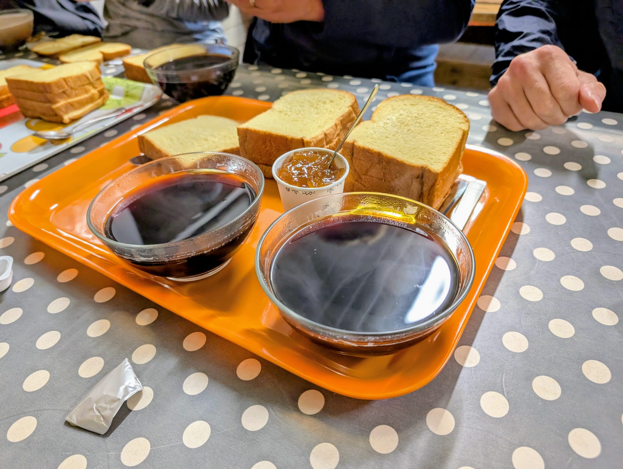 A heart pile of brioche, to be washed down with a bowl of coffee. Photo: Stuart Kenny