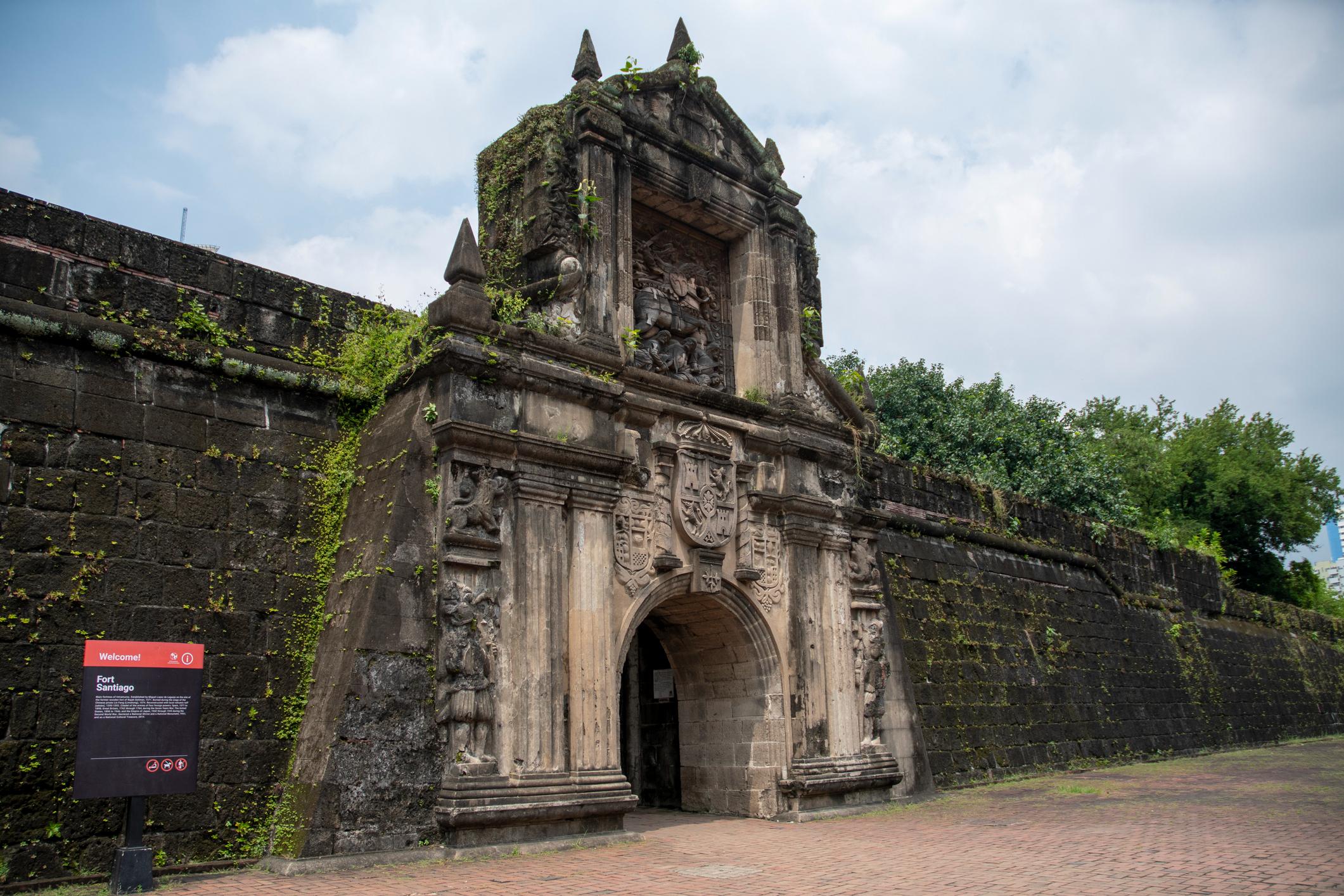 Fort Santiago facade. The fort is one of the most important historical sites in Manila. Photo: Getty