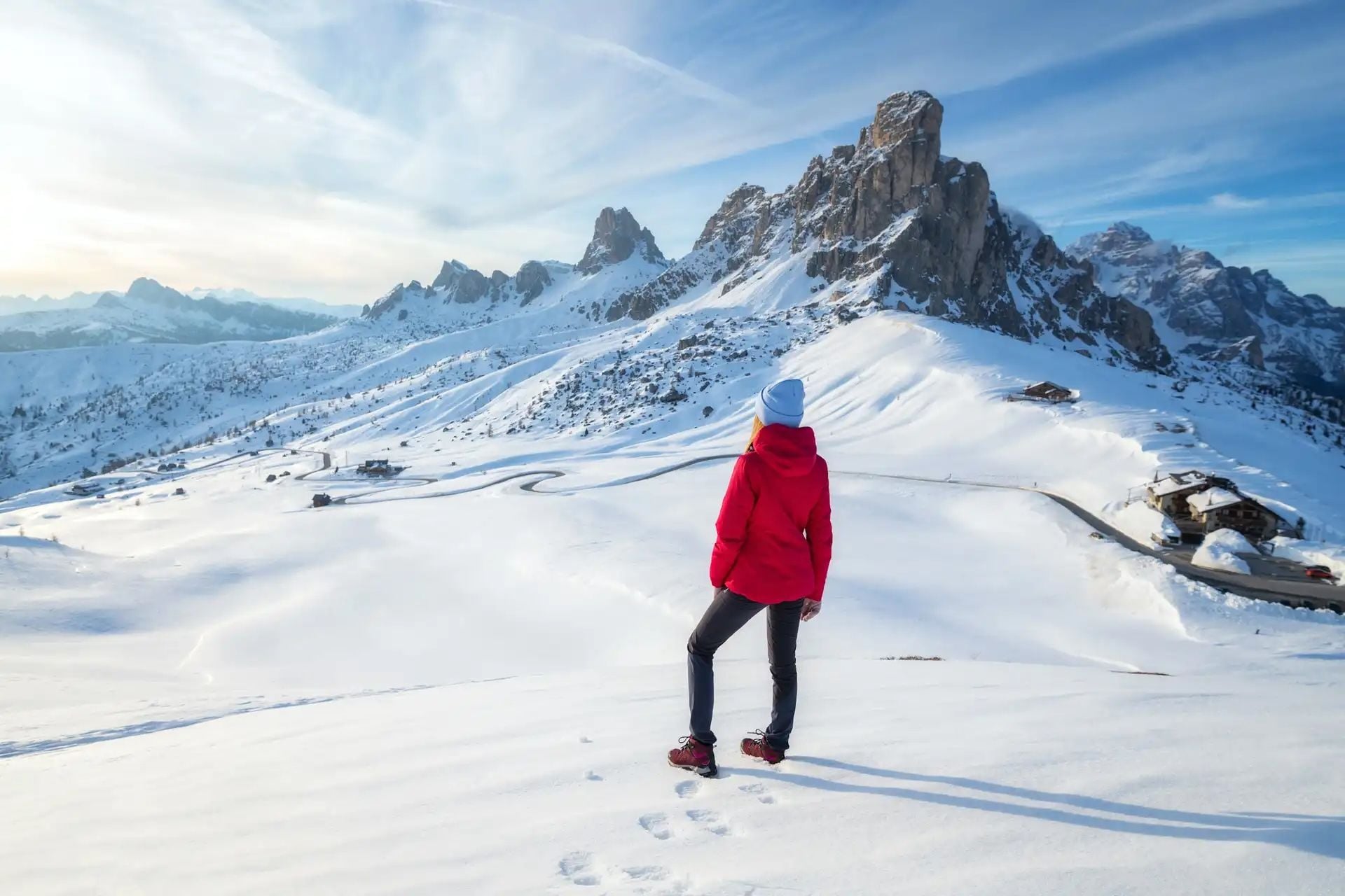 Snowy hikes in the Dolomites. Photo: Shutterstock.