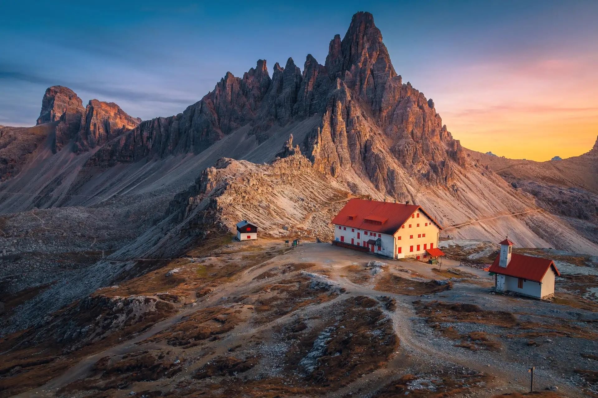 Rifugio Locatelli, in the Dolomites. Photo: Shutterstock.