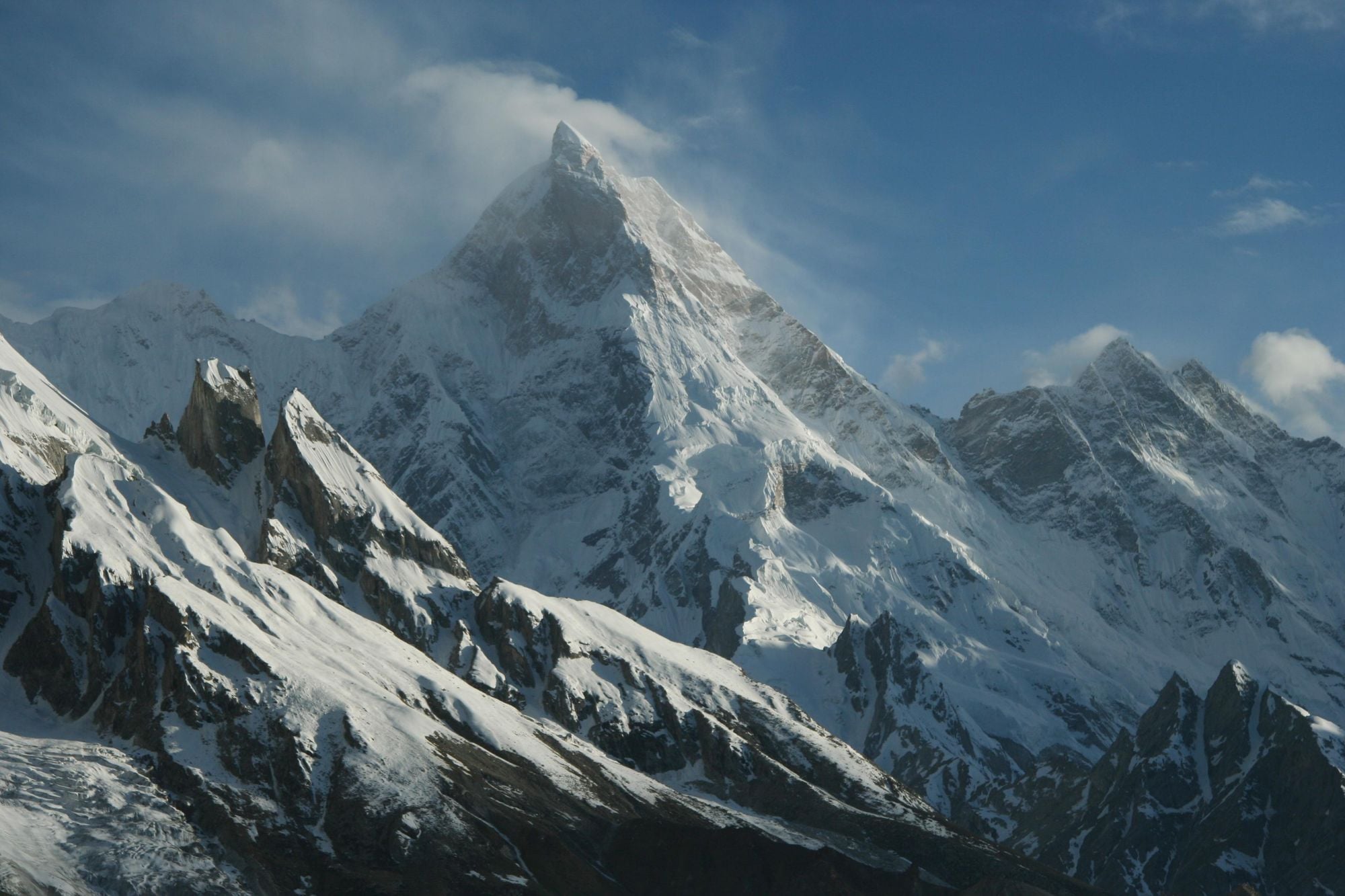 The prominent peak of K1, or Masherbrum. Photo: Getty.