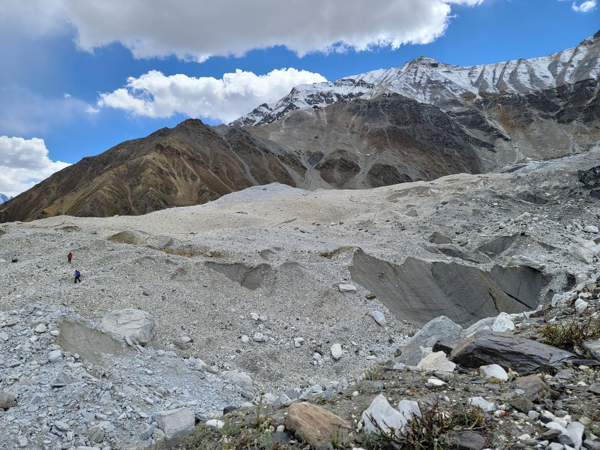 Hikers exploring Masherbrum Base Camp. Photo: Beyond the Valley.