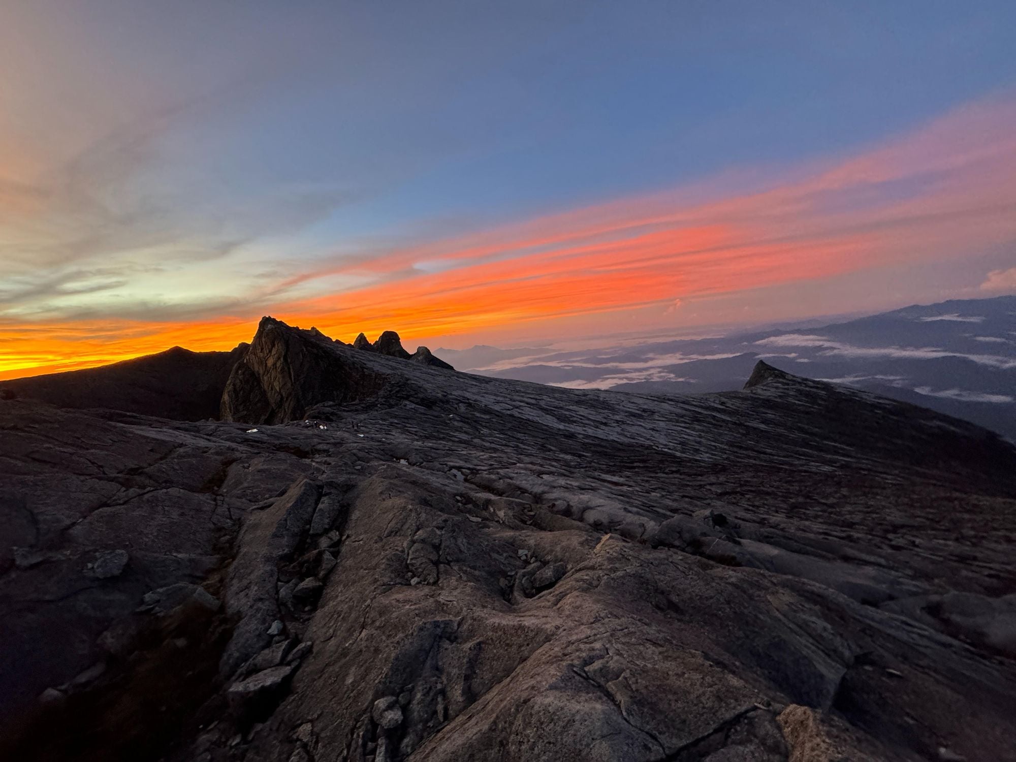 The summit of Mount Kinabalu at dawn. Photo: Phil Thomas