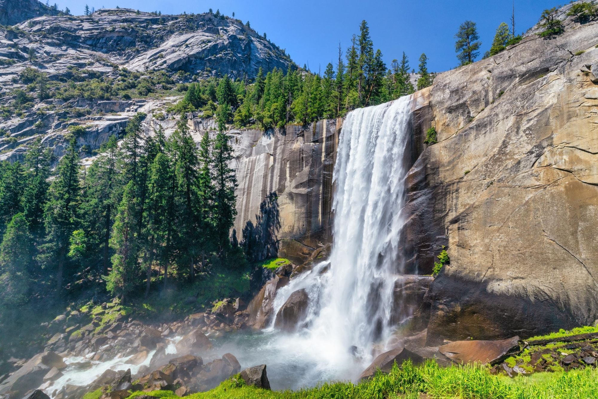 Vernal Fall, along Yosemite's Mist Trail. Photo: Shutterstock.