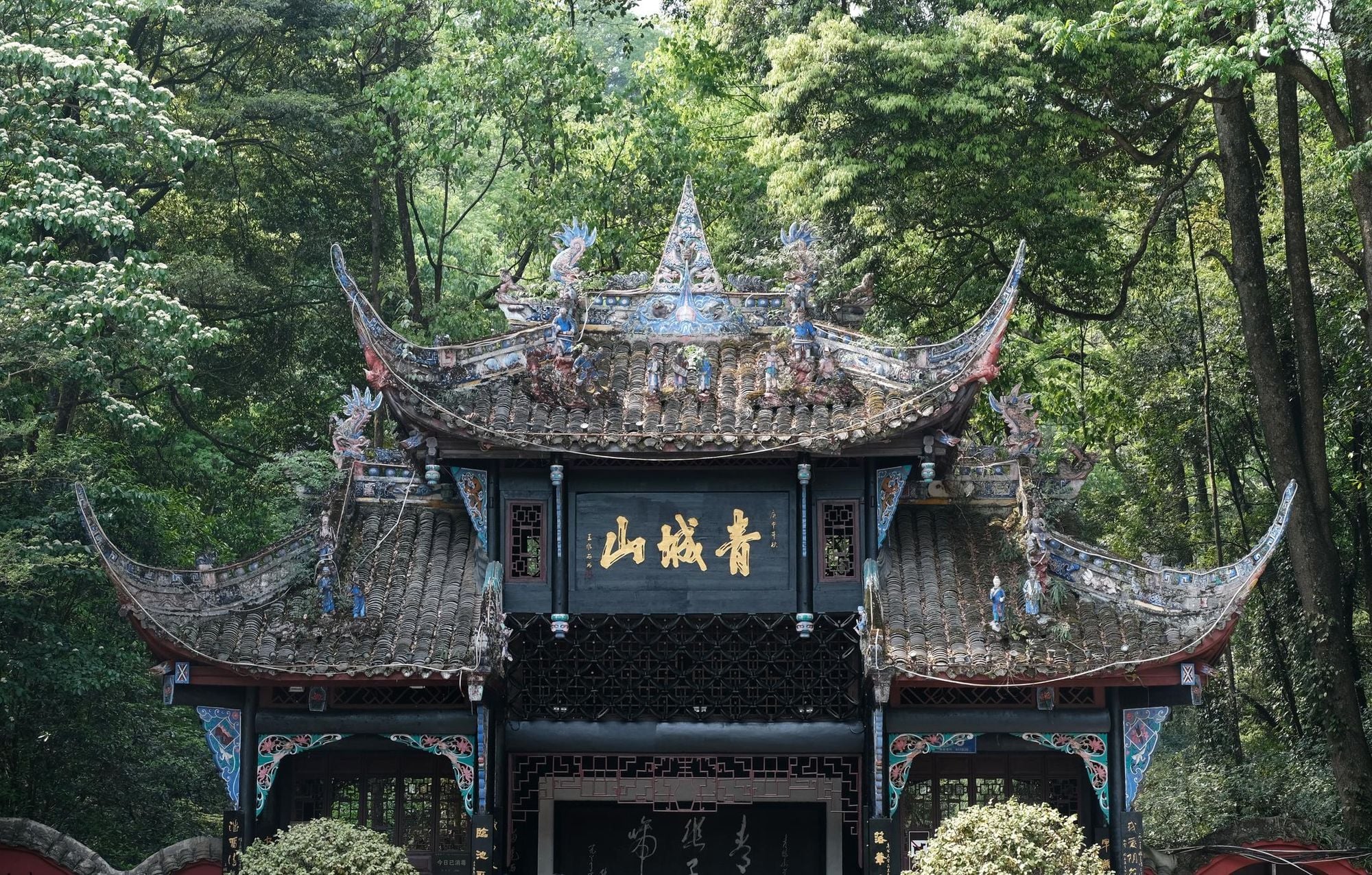 The front gate of Mount Qingcheng (青城山) in Dujiangyan, Sichuan. Photo: Getty