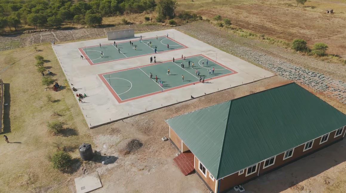 Training on the purpose-built hard courts of The Tanzania Girls' Sports Academy. Photo: A Tent With a View