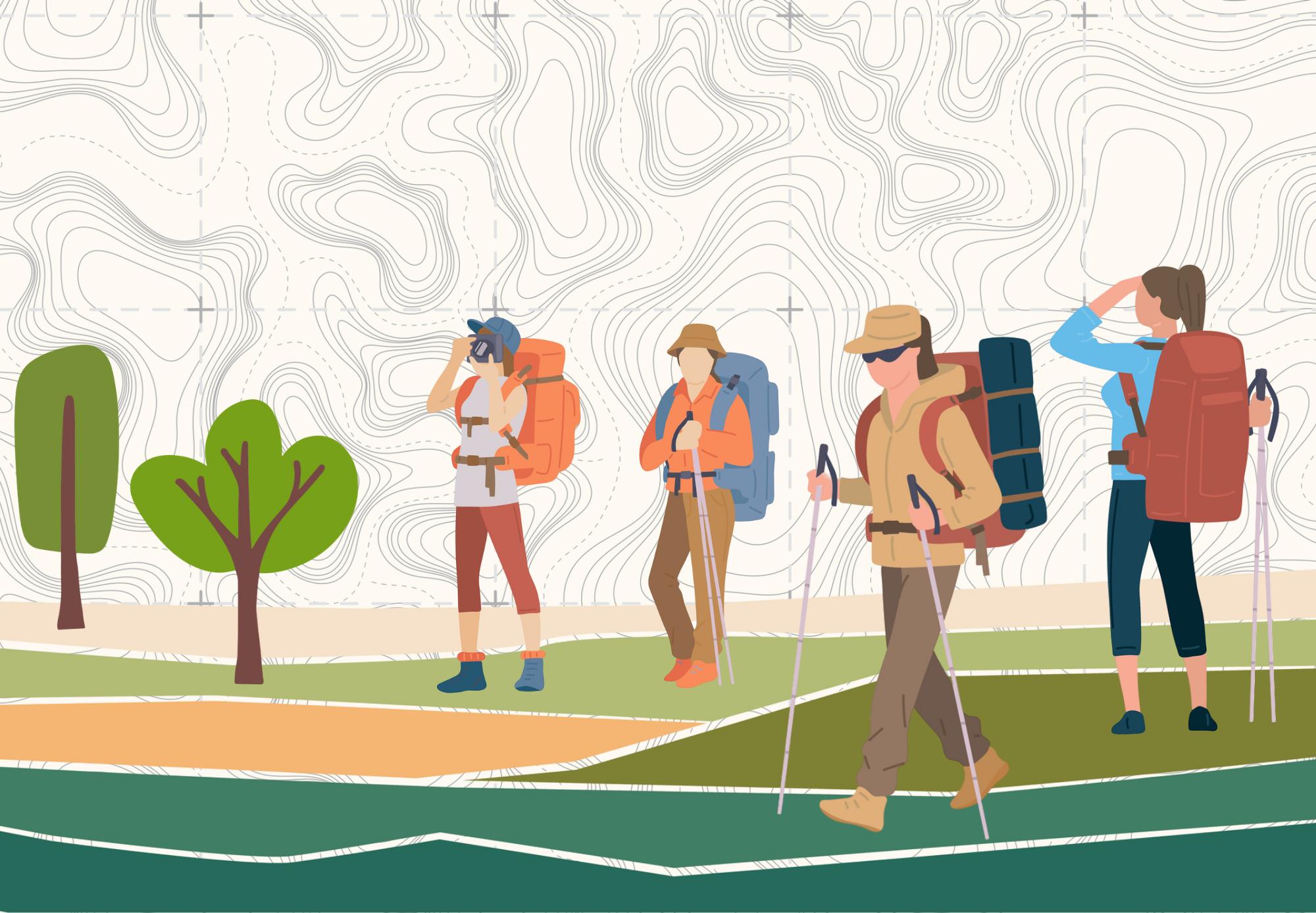 Learning to navigate is shown to increase self-esteem and confidence outdoors. Illustrations: Getty