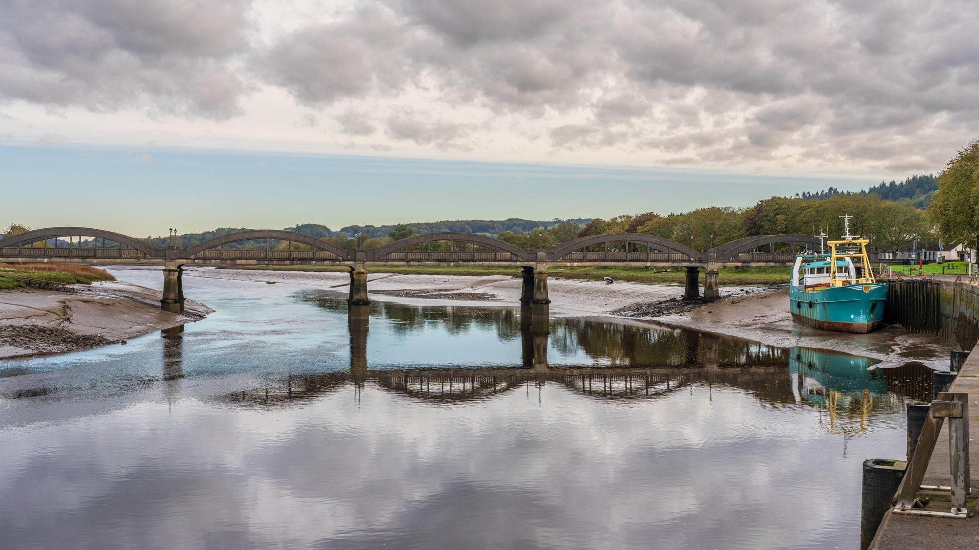 Kirkcudbright sits on the River Dee, and is a picturesque town surrounded by lush landscapes. Photo: Getty