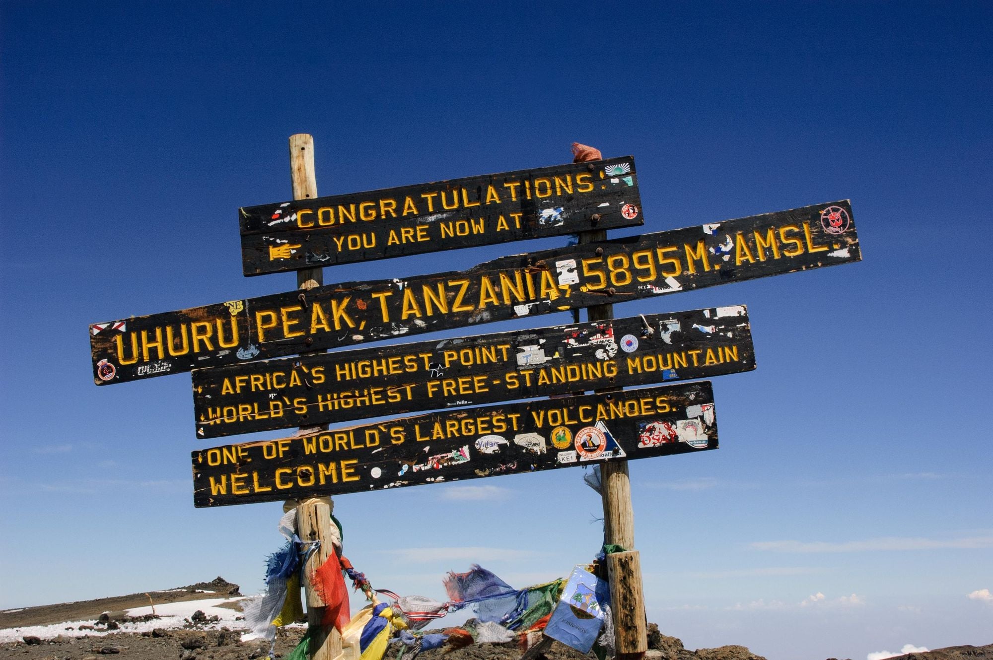 The summit of Mount Kilimanjaro, the highest point in Africa. Photo: Getty