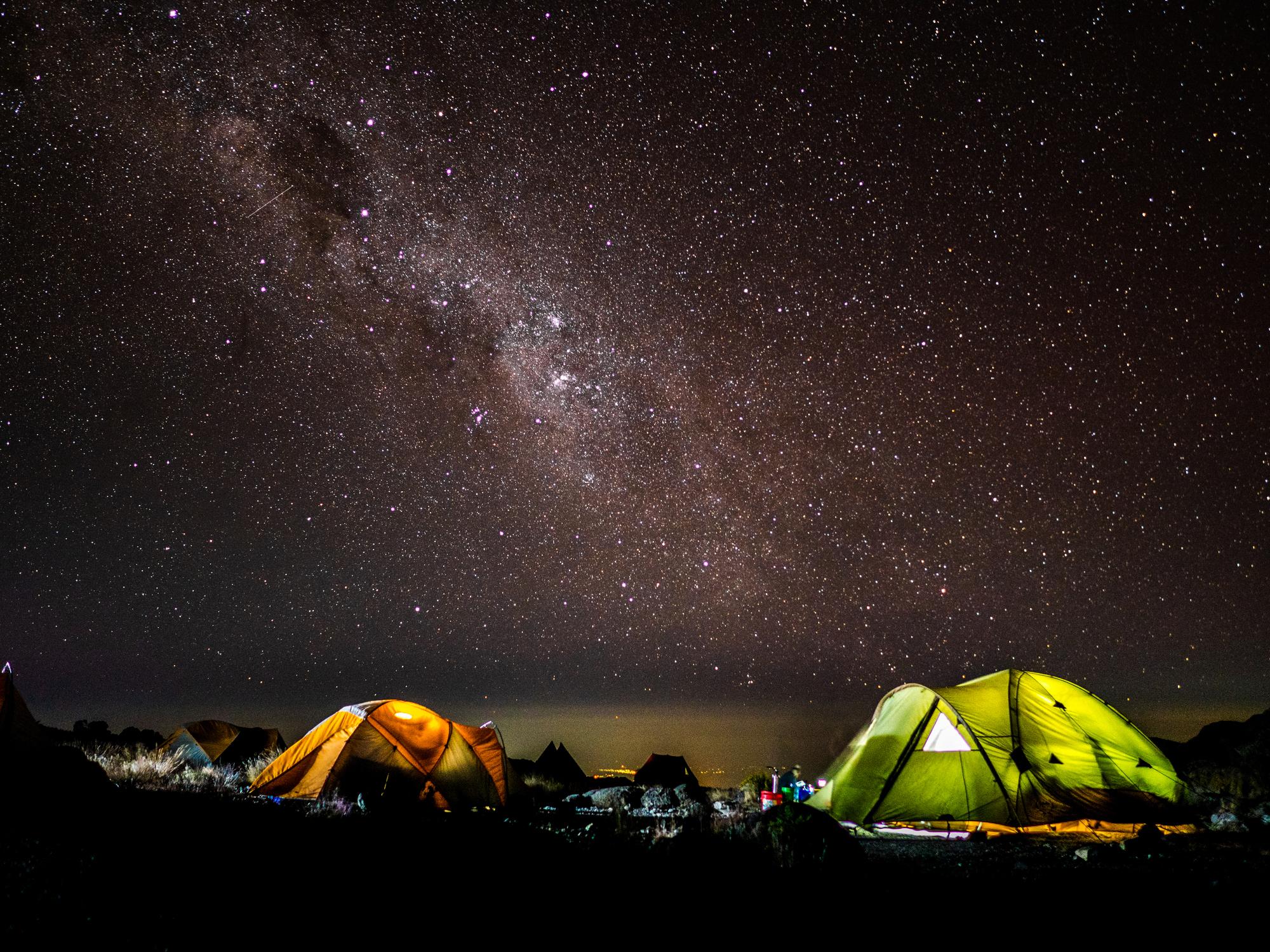 The nights are spectacular on Kilimanjaro, but they are also cold, and often sleepless. Photo: Getty