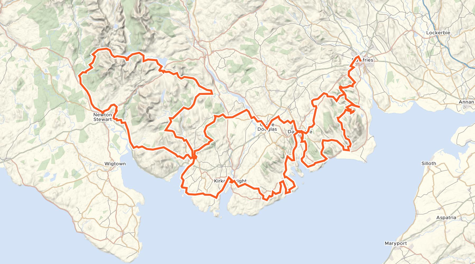 The map for the Gallovidian Gravel route. The GPX is downloadable directly from Cycling UK. Photo: Cycling UK