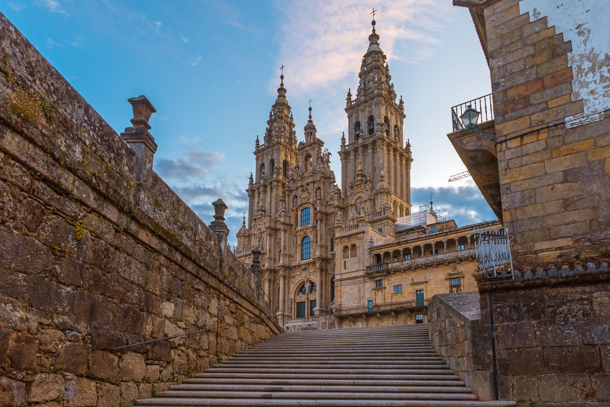 The remarkable Santiago de Compostela Cathedral, end point of the Camino de Santiago. Photo: Getty