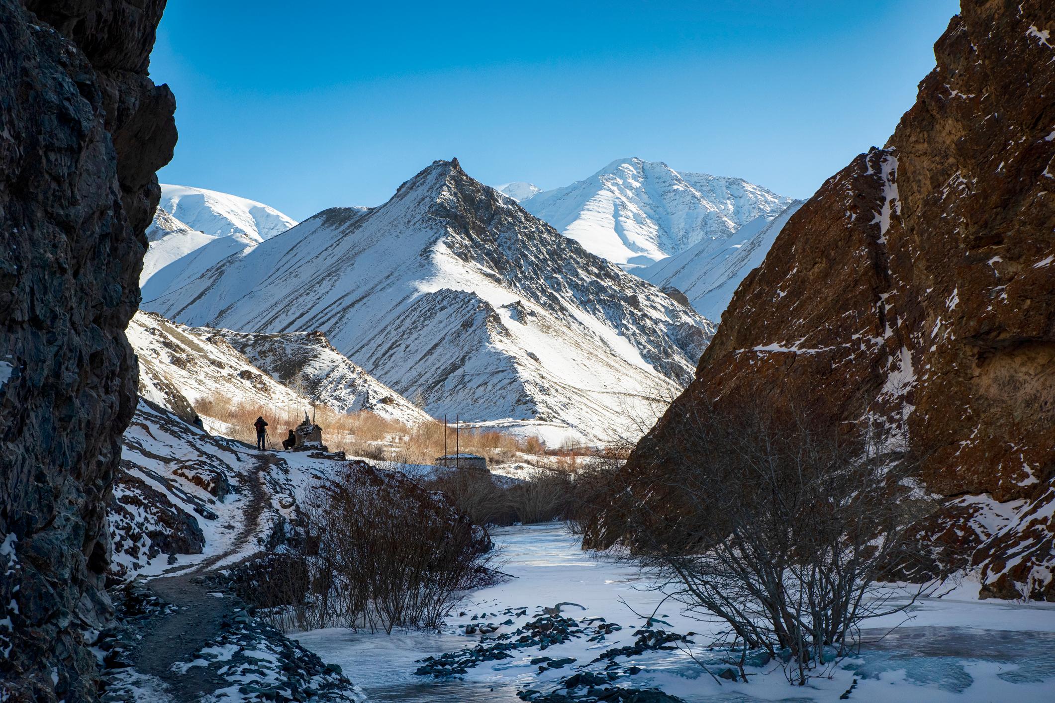 The landscape of Hemis National Park, the place with the highest density of snow leopards in the world. Photo: Getty