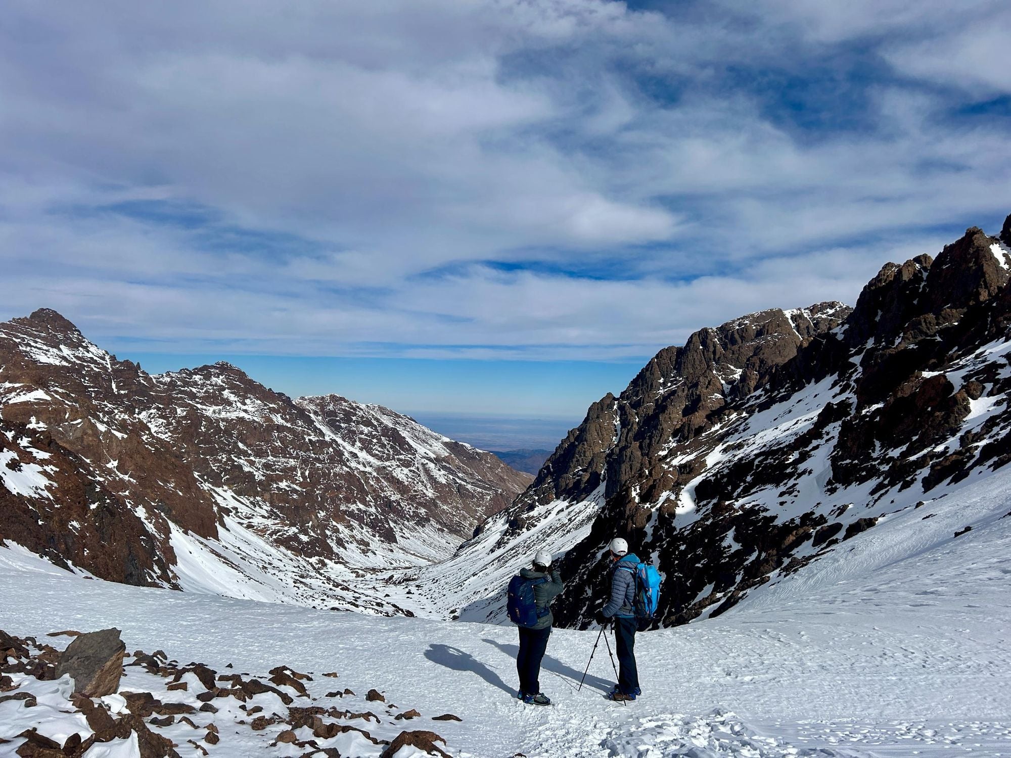 The descent of Mount Toubkal challenges mental and physical endurance. Photo: Sian Lewis