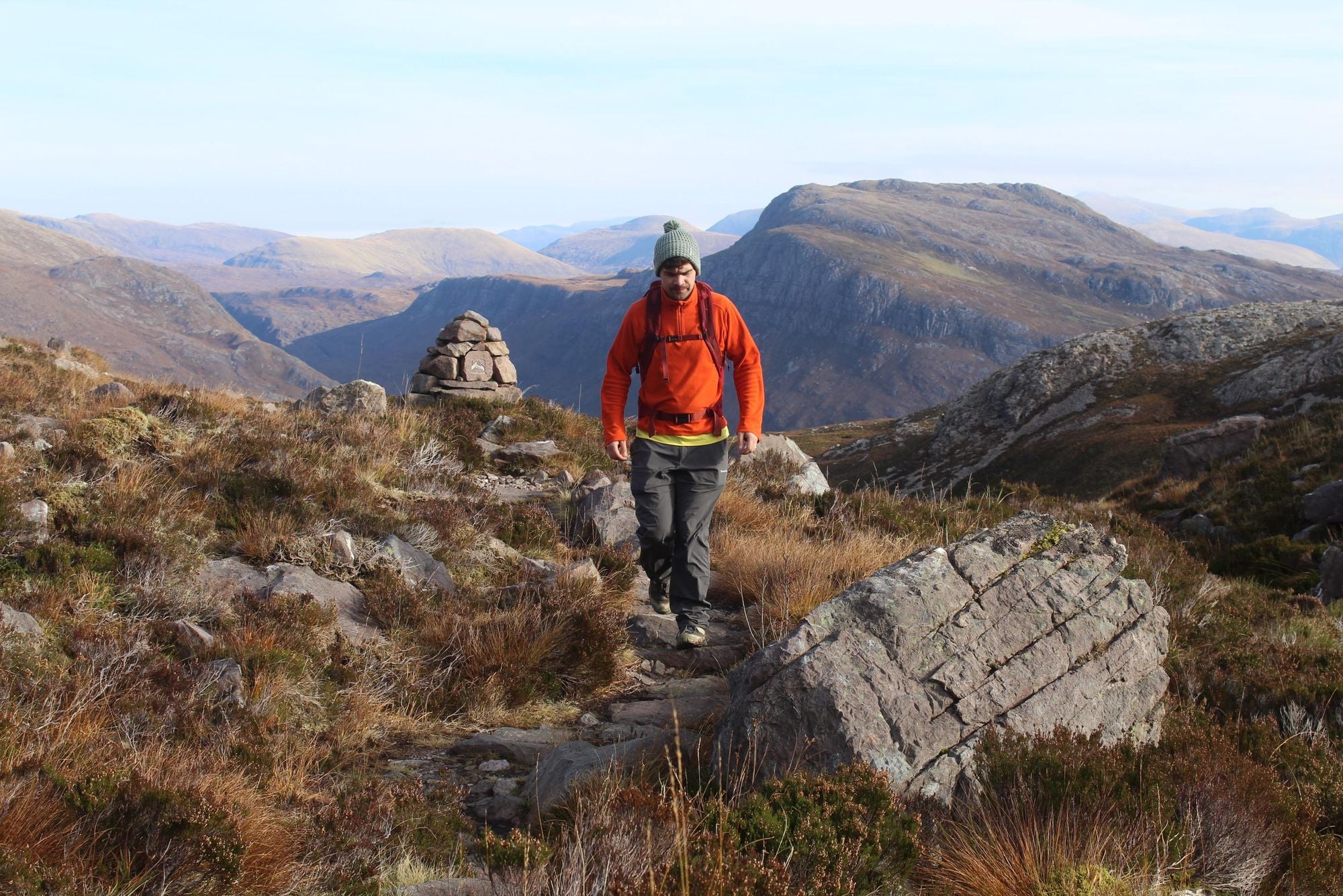 The author hiking on the Beinn Eighe NNR Mountain Path. Photo: Stuart Kenny