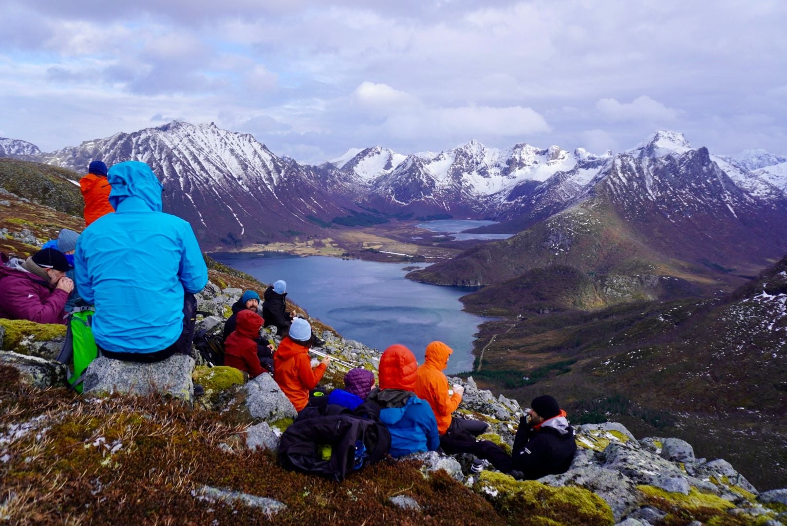 A typically sublime view, on the slope of a mountain in Lofoten. Photo: Ross Brannigan