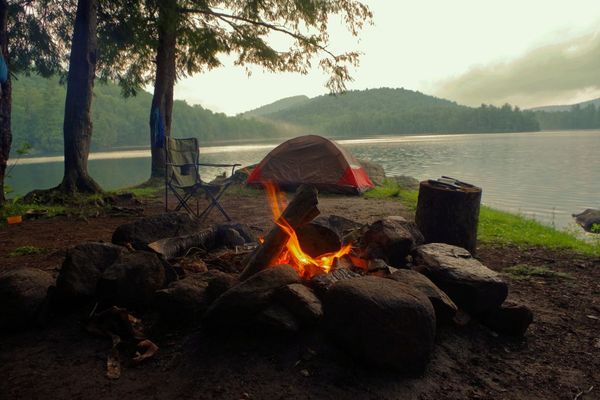 A campsite in the Adirondacks