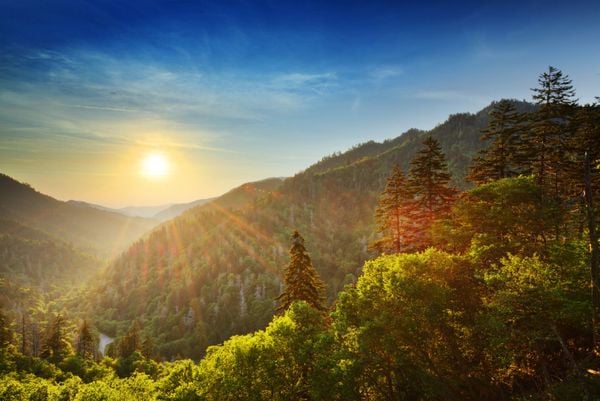  Una bella vista sul Nuovo Gap trovato nelle Great Smoky Mountains. Foto: Getty 