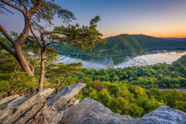  La vista del fiume Potomac dalle scogliere di Weverton. Foto: Getty